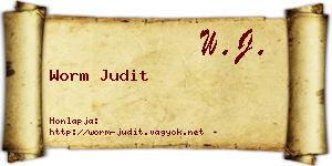 Worm Judit névjegykártya